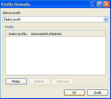Vytvořen&iacute; profilu firewallu